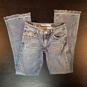 Mudd Jeans Size 3 Flair Bootcut Embroidered/Frayed